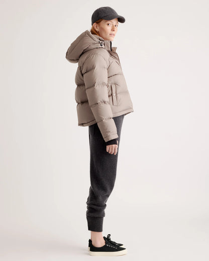 Responsible Down Cropped Puffer Jacket - XS / Shiny Black