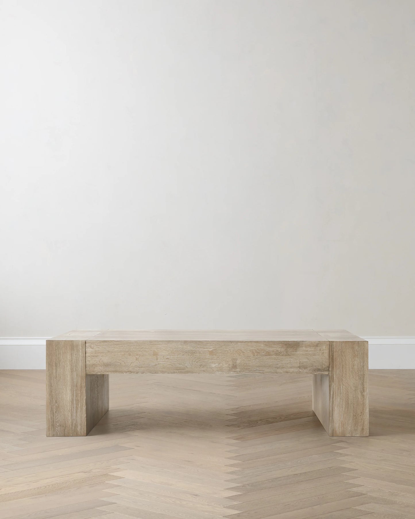Reclaimed Oak Waterfall Coffee Table - 60" / Weathered Oak