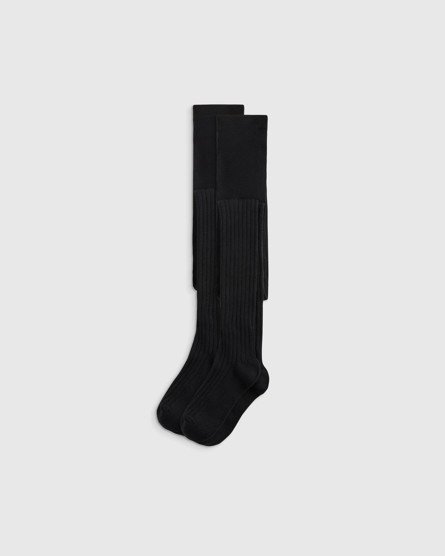 Organic Cotton Rib Tights (2-pack) - 12-24M / Ivory