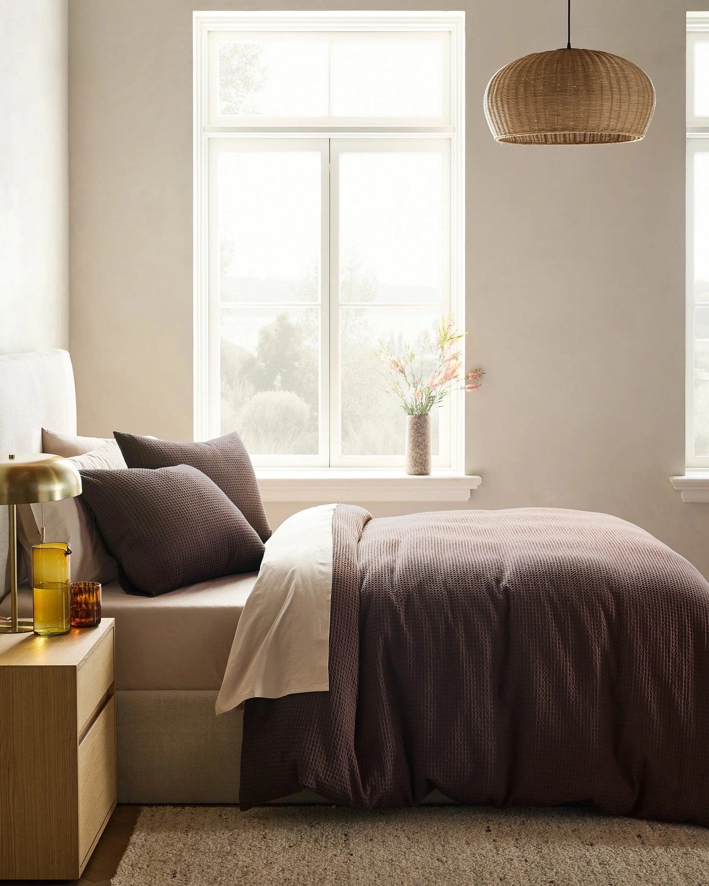 Organic Luxe Honeycomb Duvet Cover Set - Twin / Mineral