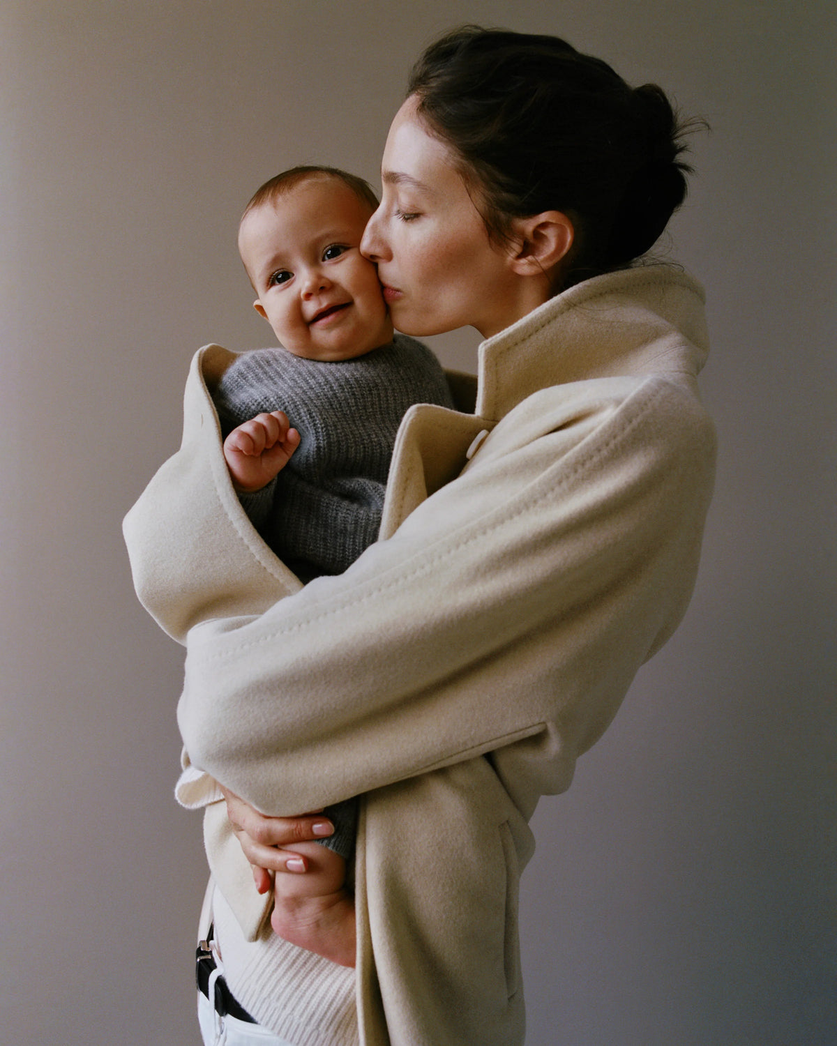 Washable Cashmere Fisherman Tunic Sweater - 2T / Ivory