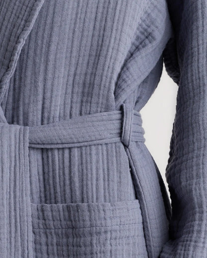 Soft Layered Turkish Cotton Robe - XS / White