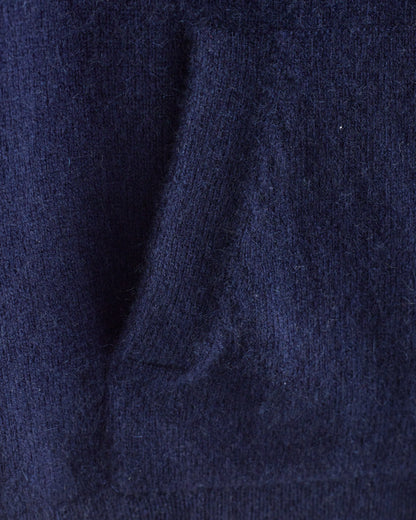 Washable Cashmere Full Zip Hoodie - 3-6M / True Navy