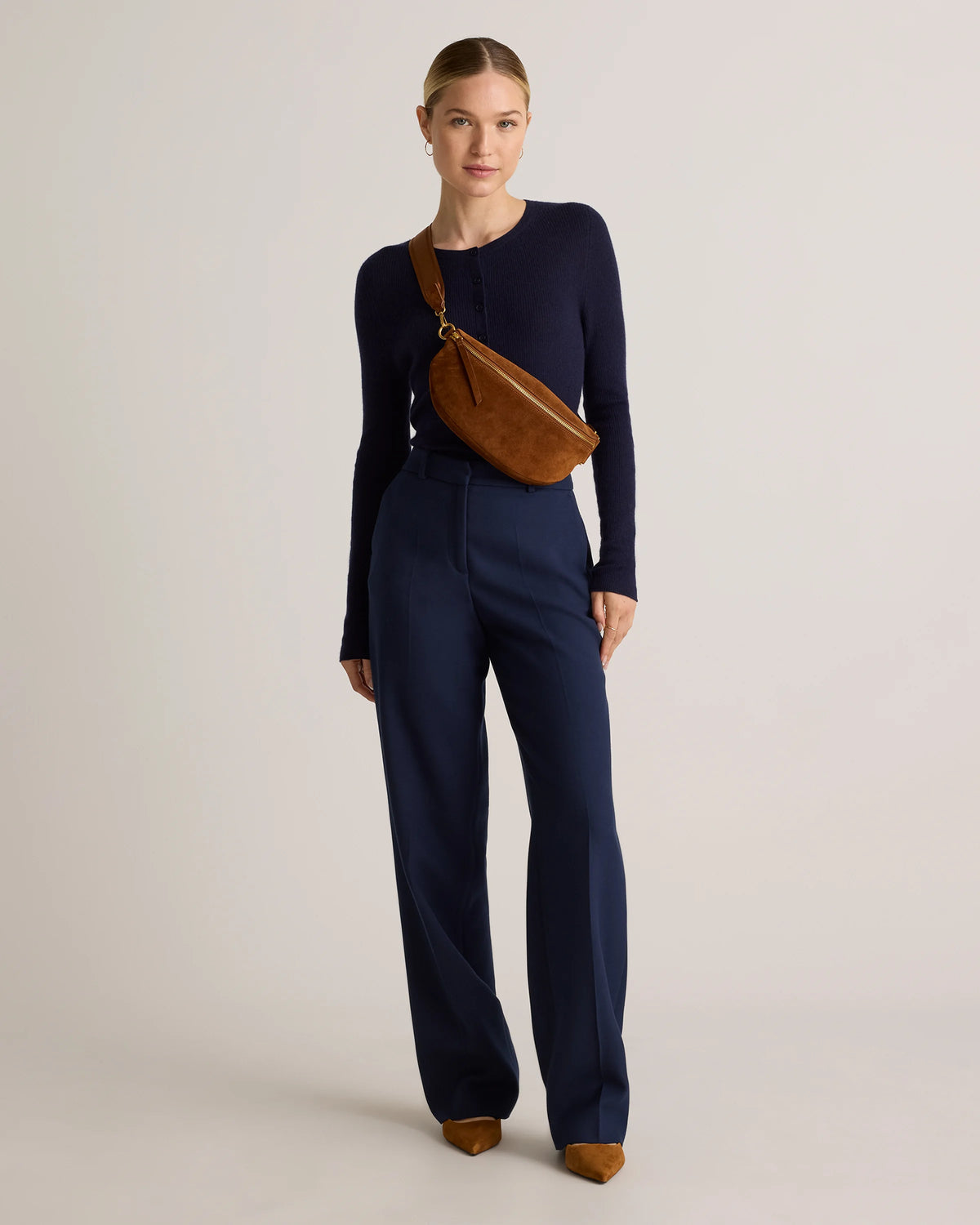 Quinn Suede Sling Bag - One Size / Whiskey