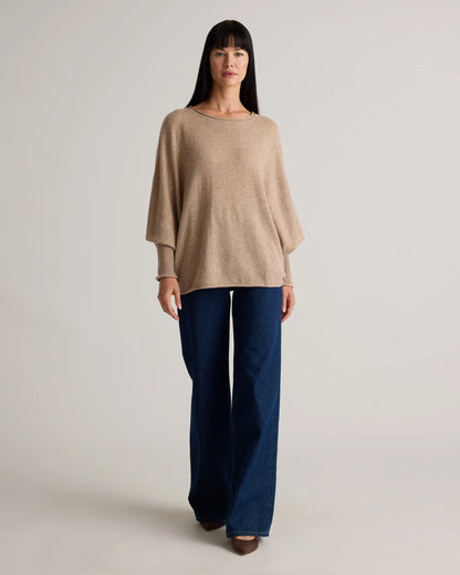 Mongolian Cashmere Batwing Sweater - S/M / Black