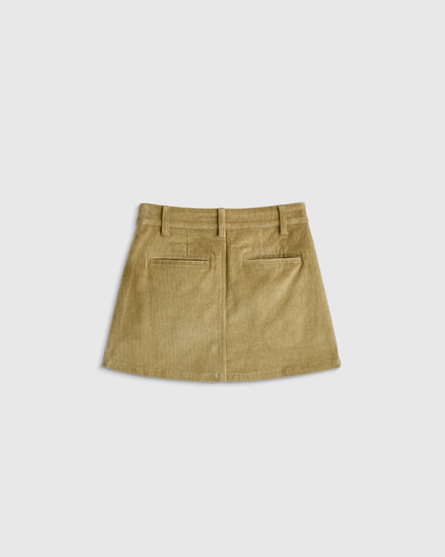 Organic Cotton Stretch Corduroy Skirt - 4T / Dried Herb