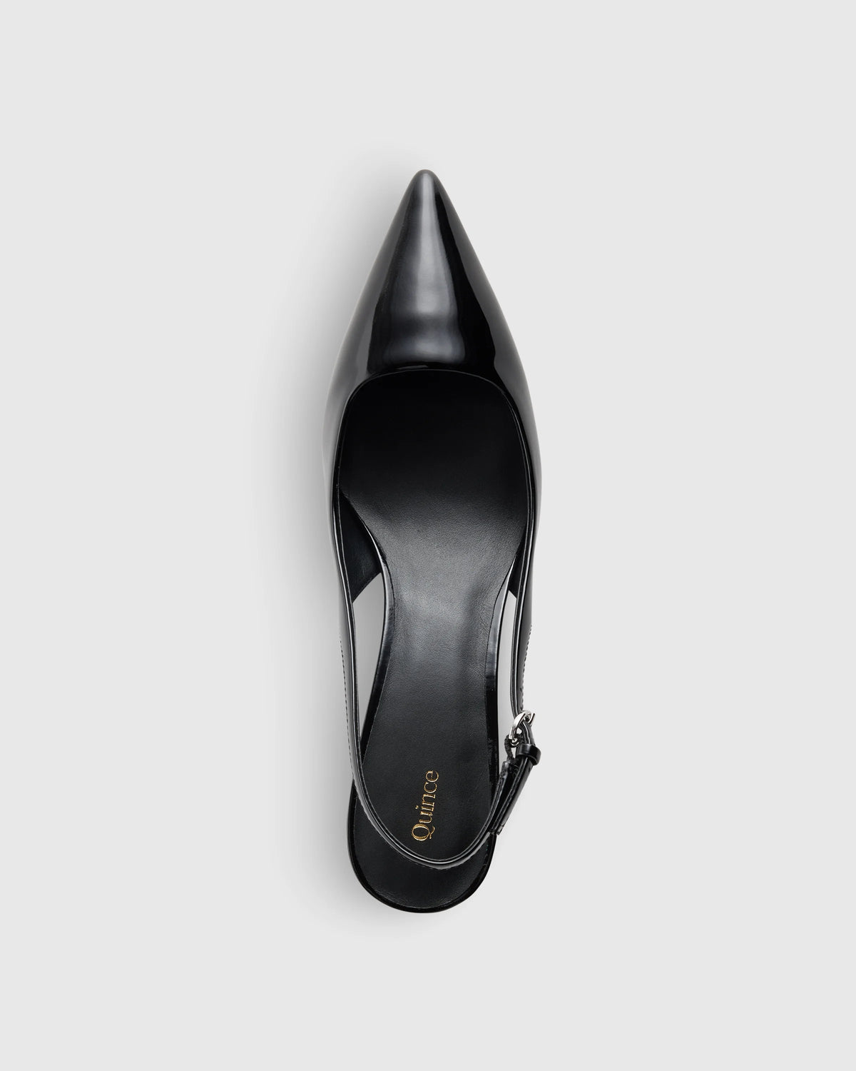 Italian Leather 55mm Slingback Pump - 5 / Black Patent