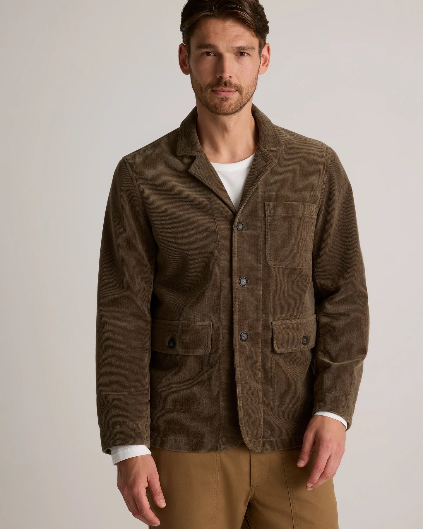 Organic Stretch Corduroy Chore Jacket - S / Seaweed
