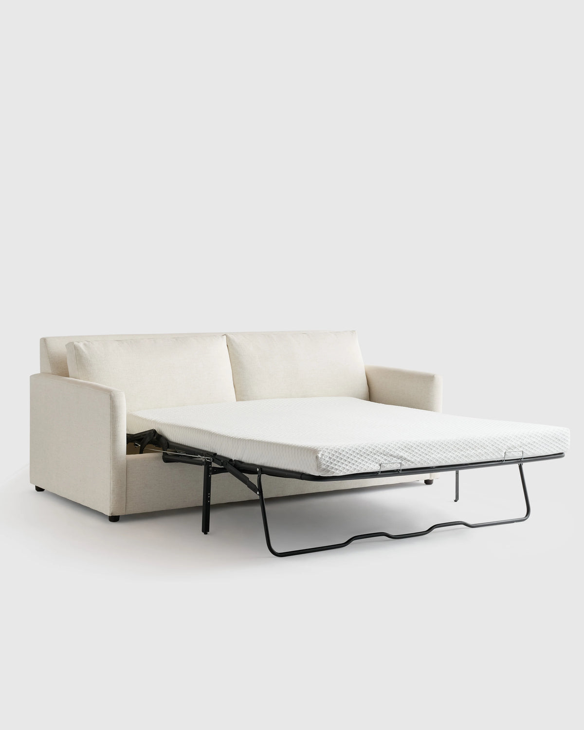 Brennan Sleeper Sofa in Performance Chenille Linen Blend - Queen / Snow