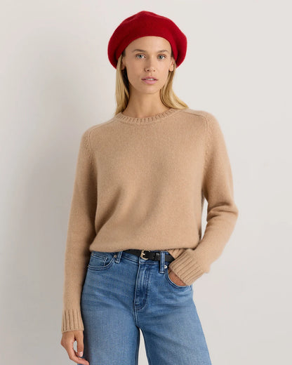 Mongolian Cashmere Beret - One Size / Varsity Red