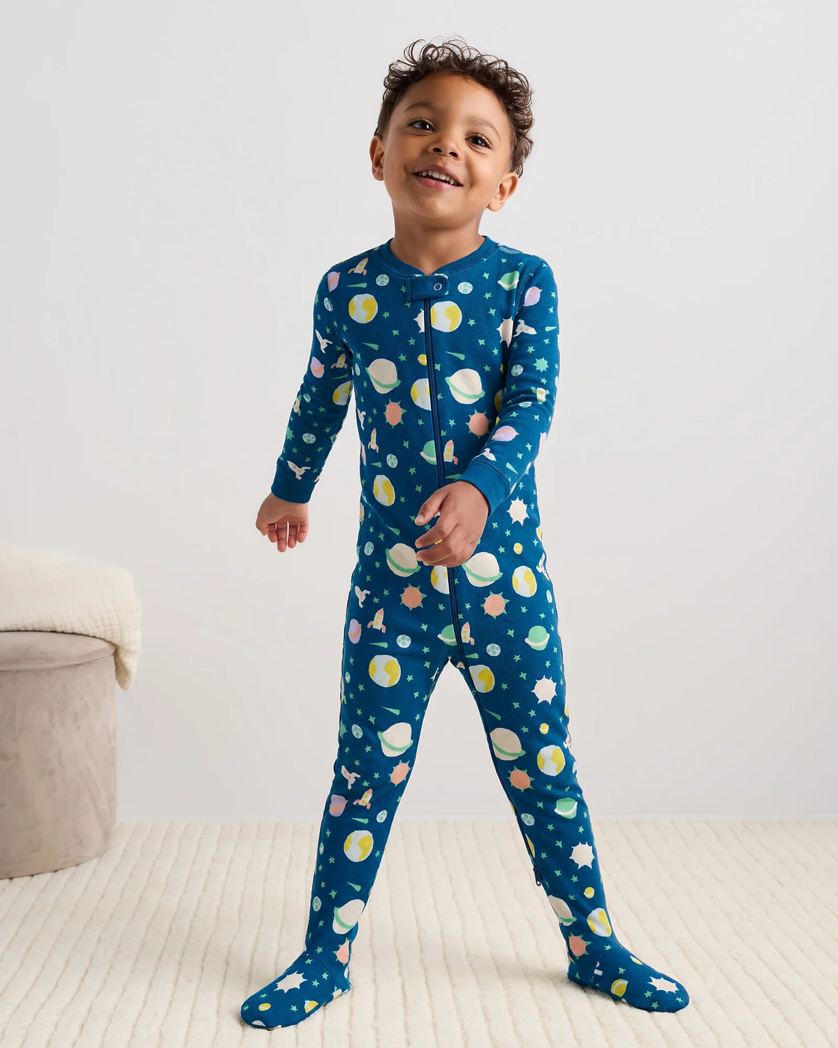 100% Organic Cotton Footie Pajama - 2T / Vehicles