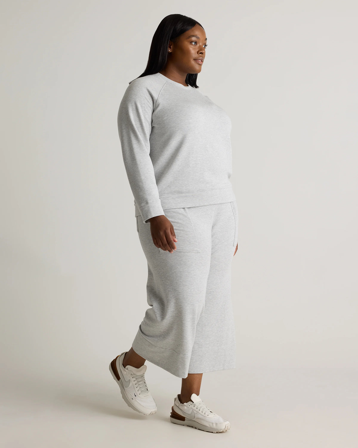 SuperSoft Fleece Crew - 1X / Dried Fig