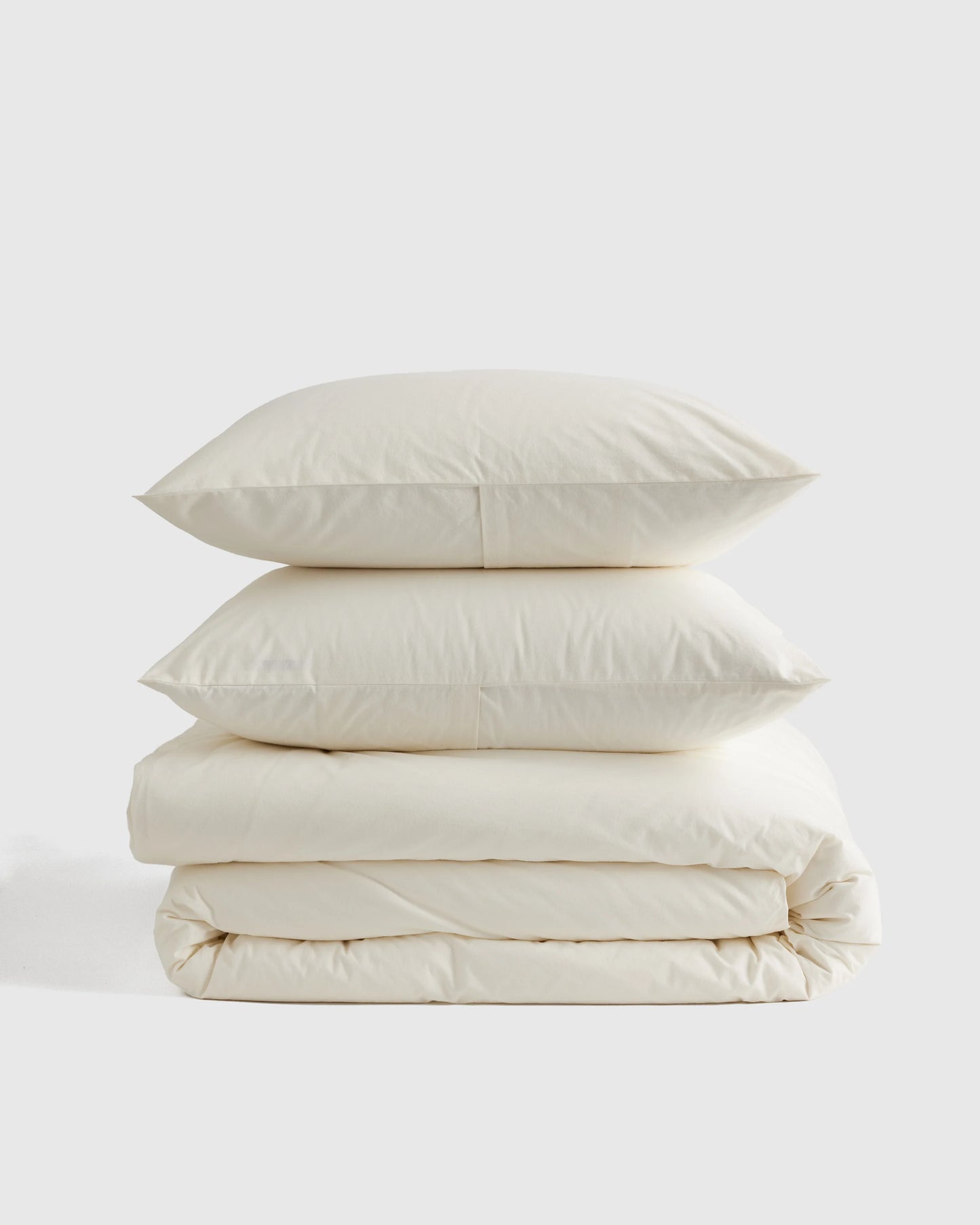 Organic Brushed Cotton Duvet Cover Set - Twin / Toffee