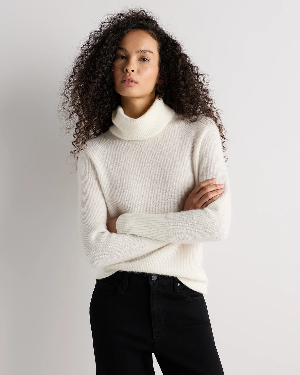 Lightweight Baby Alpaca Turtleneck - XS / Smoked Charcoal