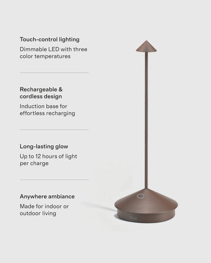 Pina Pro Rechargeable Table Lamp by Zafferano - One Size / White