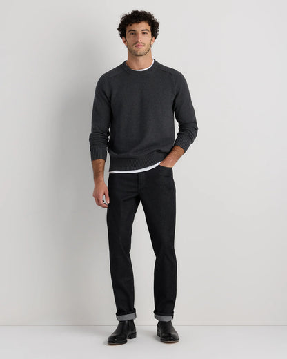 100% Organic Cotton Crewneck Sweater - S / Speckled Beige