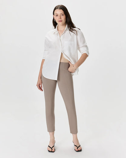 Ultra-Stretch Ponte Pintuck Ankle Pants - XS / Ecru