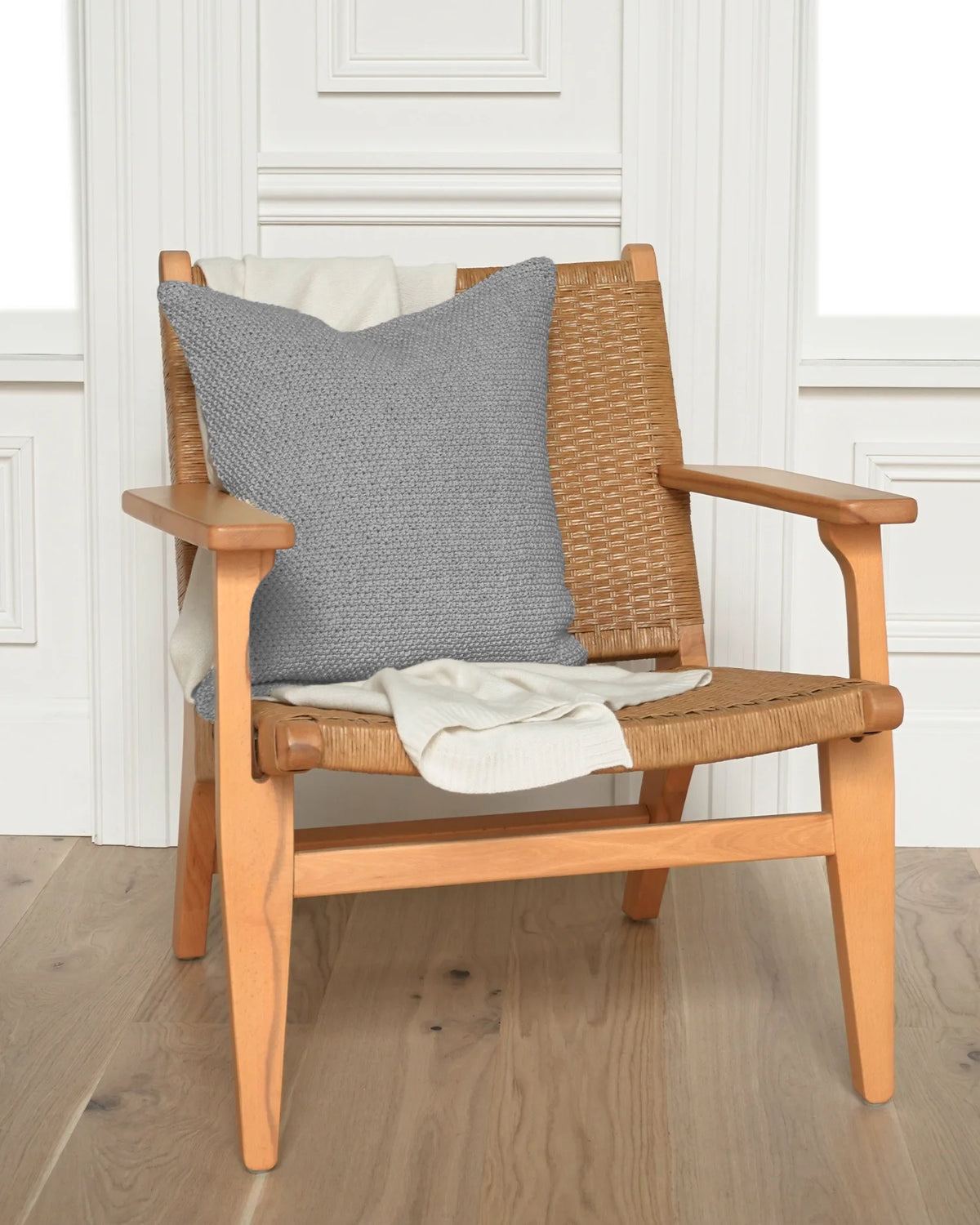 Textured Cotton Pillow Cover - Individual / Indigo