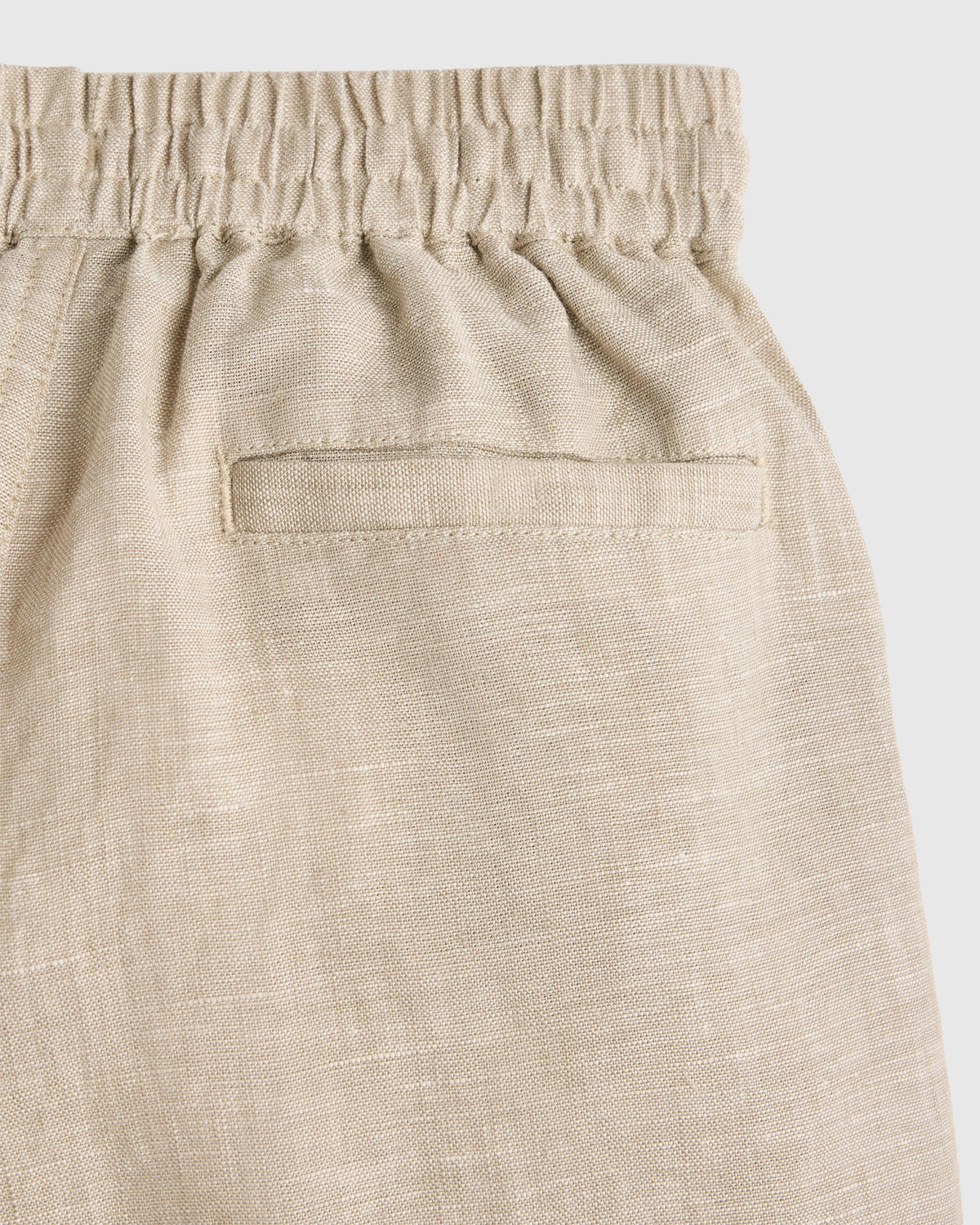 100% European Linen Drawstring Shorts - 6 / Vintage Pink Chambray