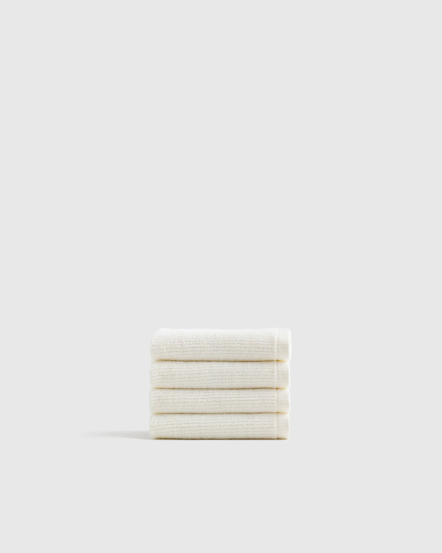 Turkish Ribbed Quick Dry Washcloth (Set of 4) - One Size / Mineral