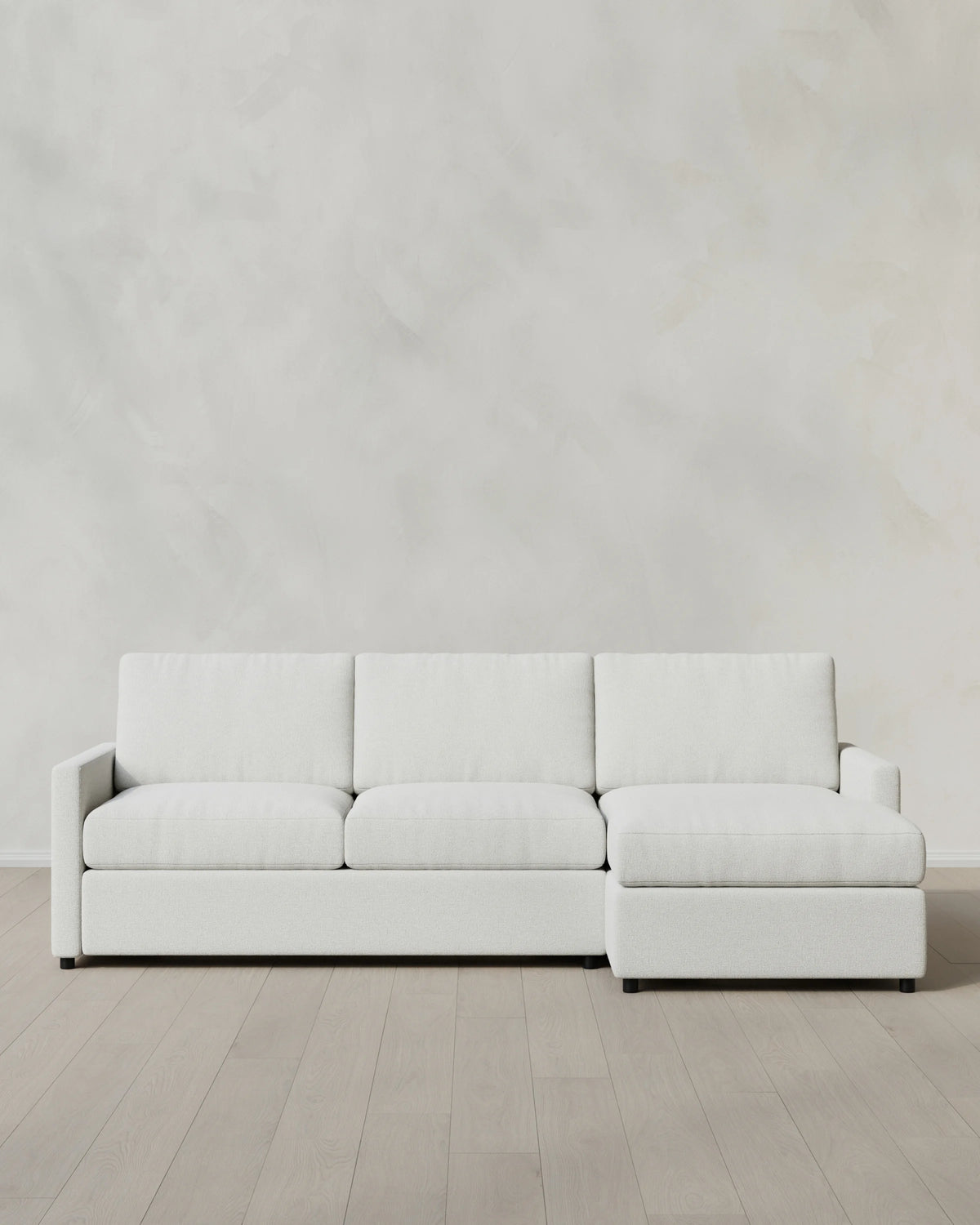 Brennan Chaise Sectional in Performance Basketweave - Right Arm / Flax