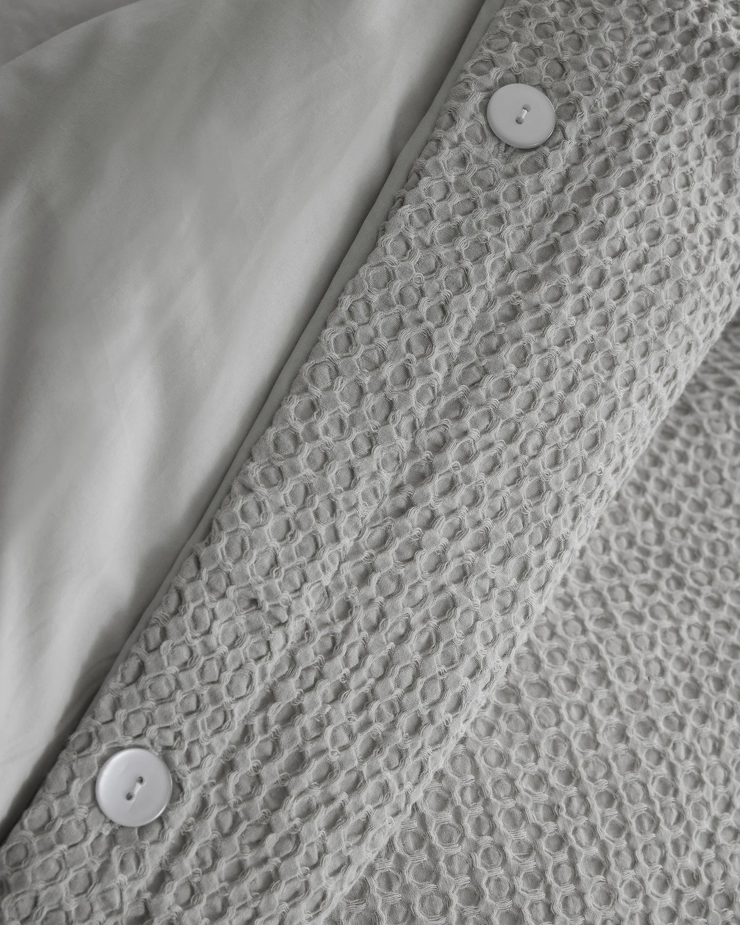 Organic Luxe Honeycomb Duvet Cover Set - Twin / Mineral