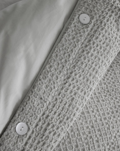 Organic Luxe Honeycomb Duvet Cover Set - Twin / Mineral