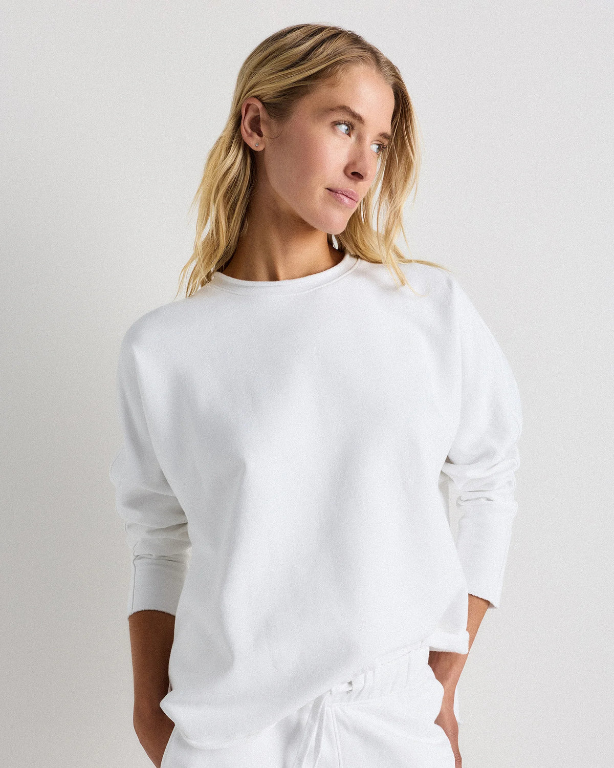 Organic French Terry Crew - XS / Ruby Red