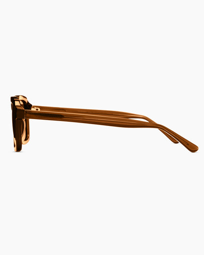 Tulum Polarized Acetate Sunglasses - Standard / Clear Spice with Deep Rose lens