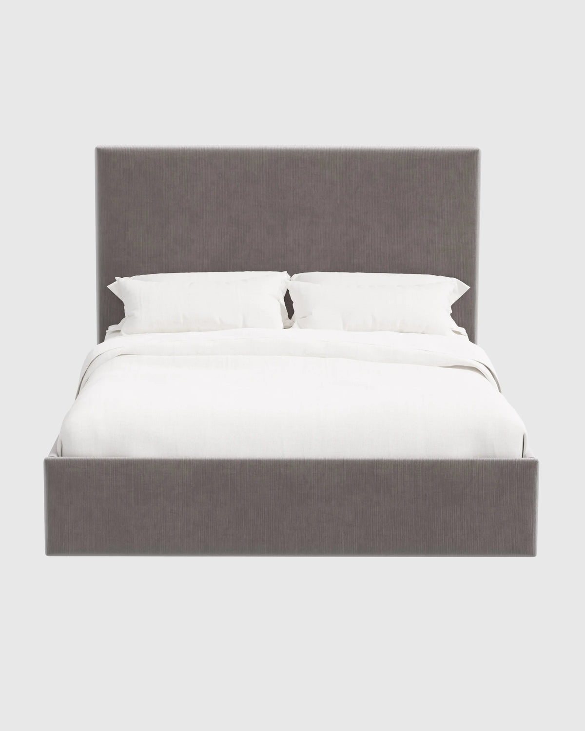 Square Bed in Performance Velvet - Full / Butterscotch