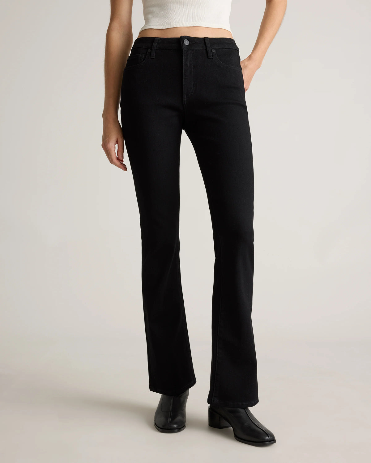 Luna Stretch Flare Jeans - 24 / Black
