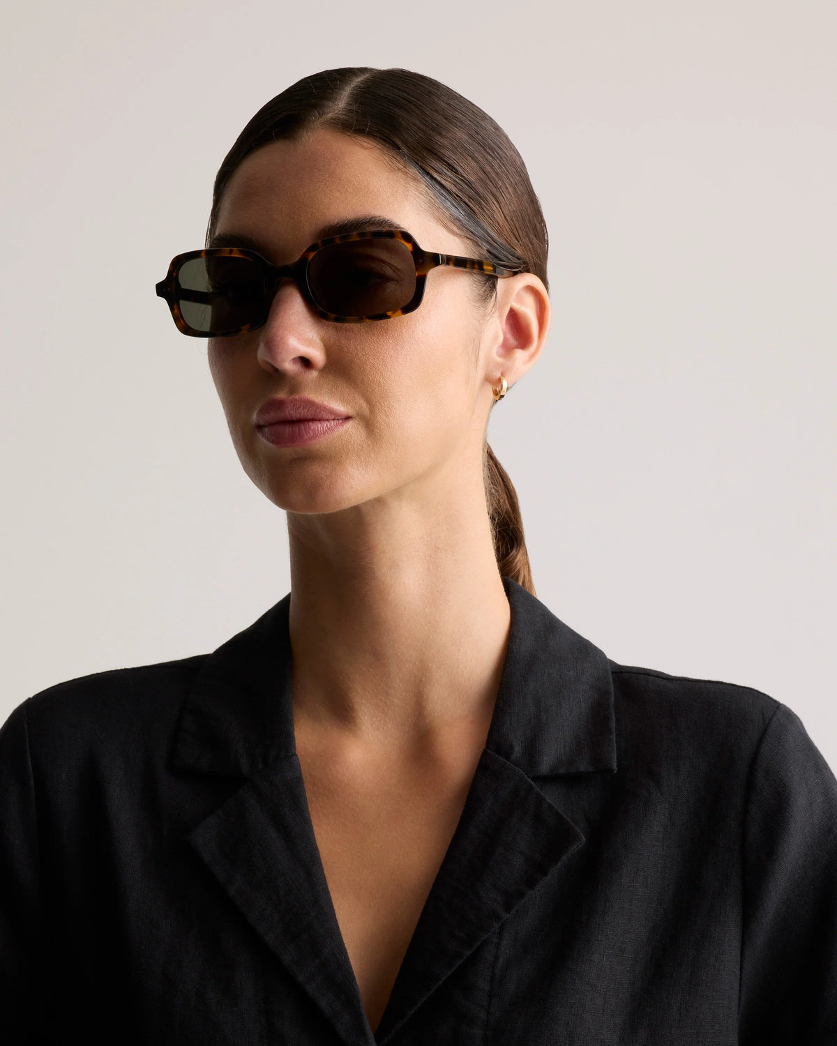 Santiago Polarized Acetate Sunglasses - One Size / Fawn Tortoise with Green lens