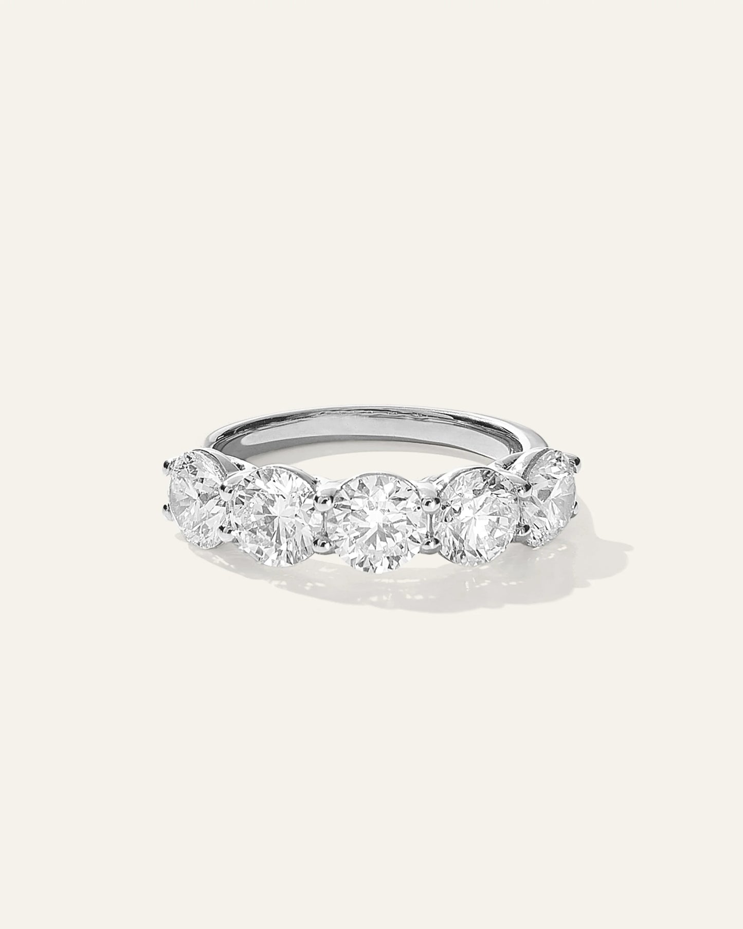 Lab Grown Diamond Five Stone Band - 4 / Yellow Gold