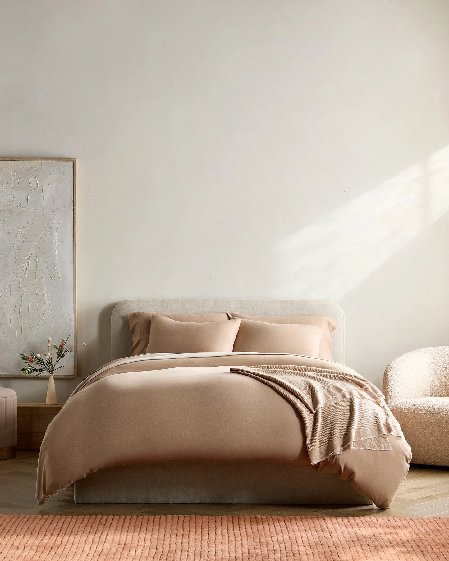 Organic Jersey Duvet Cover Set - Twin / Light Blue