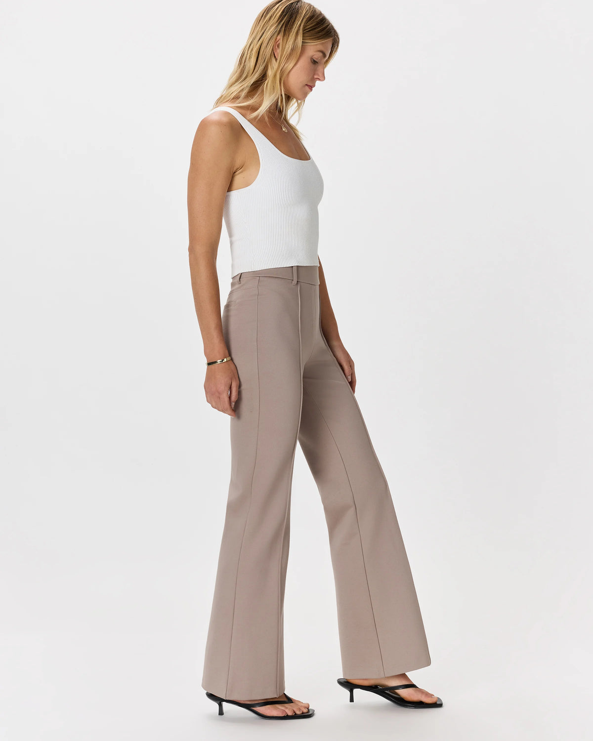 Ultra-Stretch Ponte Flare Leg Pants - XS / Espresso