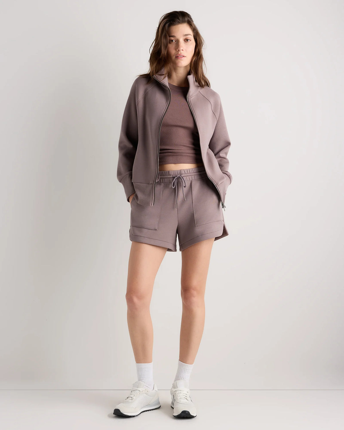 CloudComfort Full-Zip Sweatshirt - XS / Dark Taupe