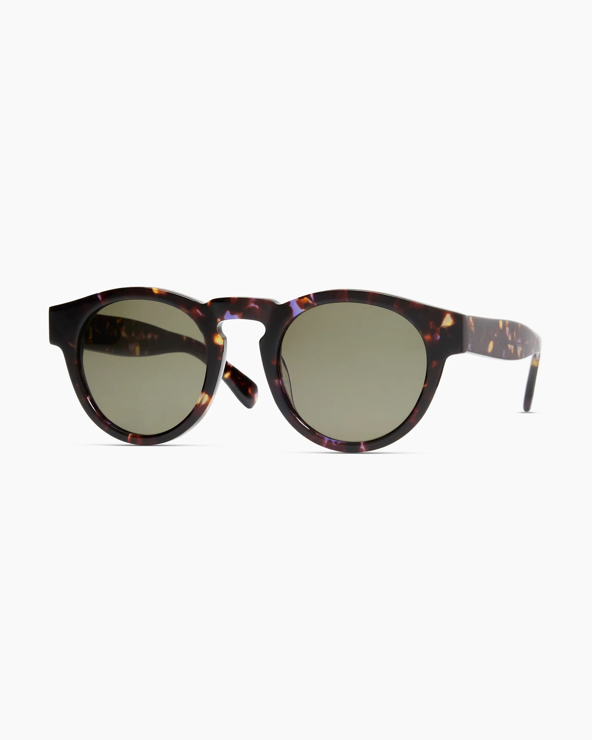 Tuscon Polarized Acetate Sunglasses - One Size / White Tortoise with Green lens