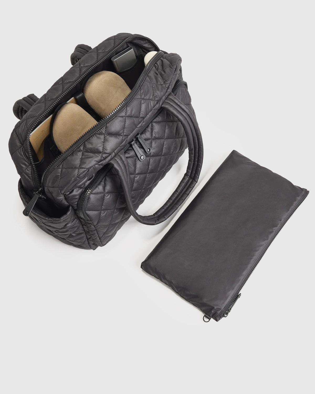Transit Quilted Duffle Bag - One Size / Taupe Brown