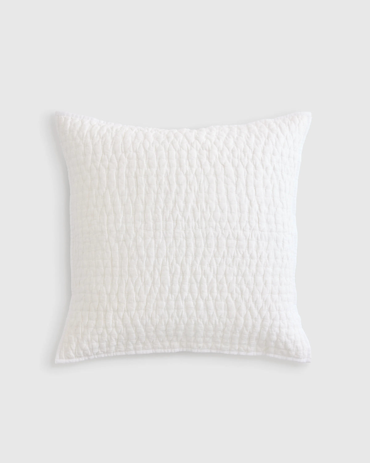 European Linen Cotton Stitch Quilted Euro Sham - Euro / Orchid
