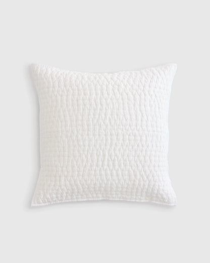 European Linen Cotton Stitch Quilted Euro Sham - Euro / Orchid