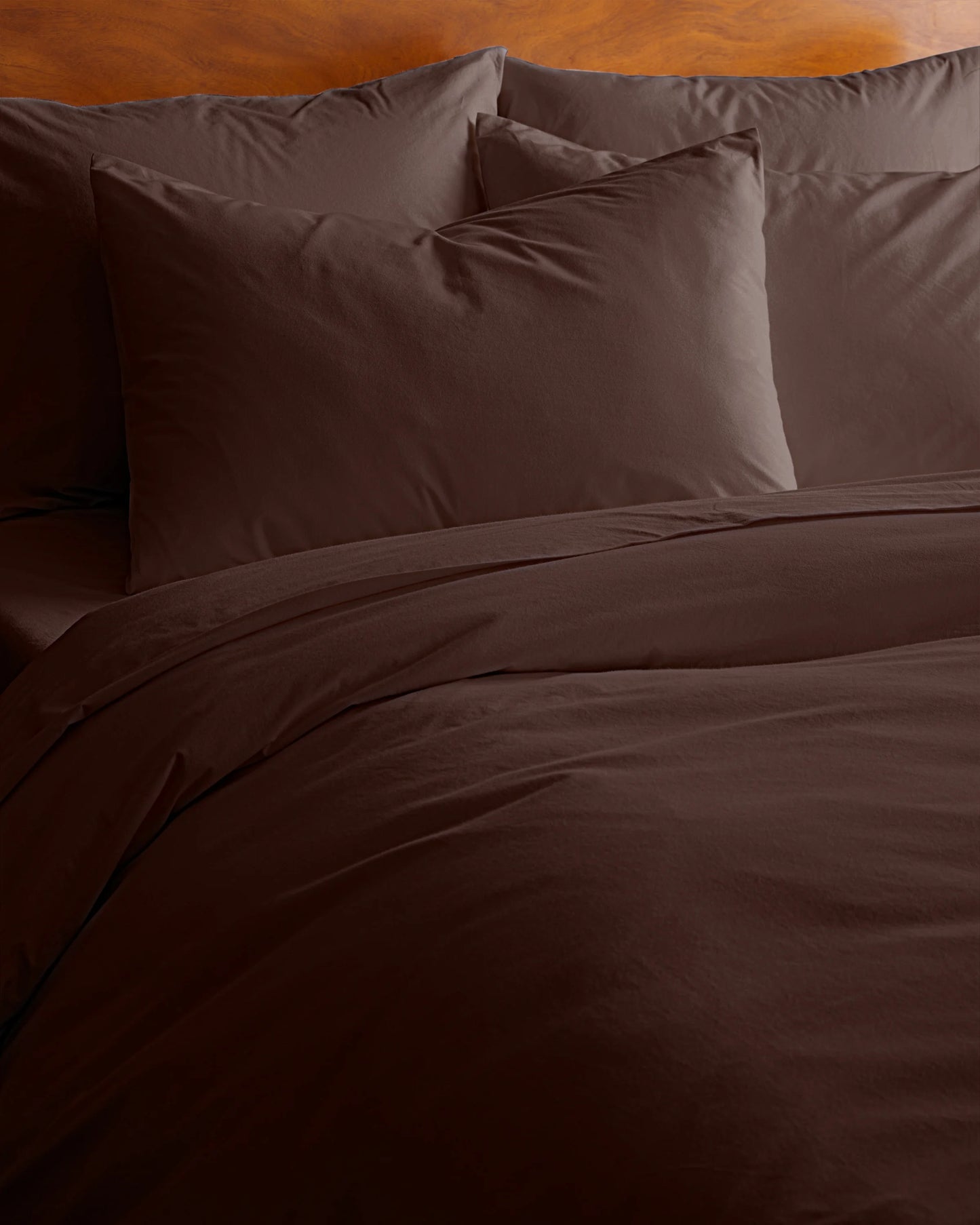 Organic Brushed Cotton Duvet Cover - Twin / Toffee
