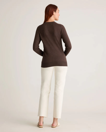 Lightweight Cotton Cashmere Crew Sweater - XS / Mountain Spring Blue