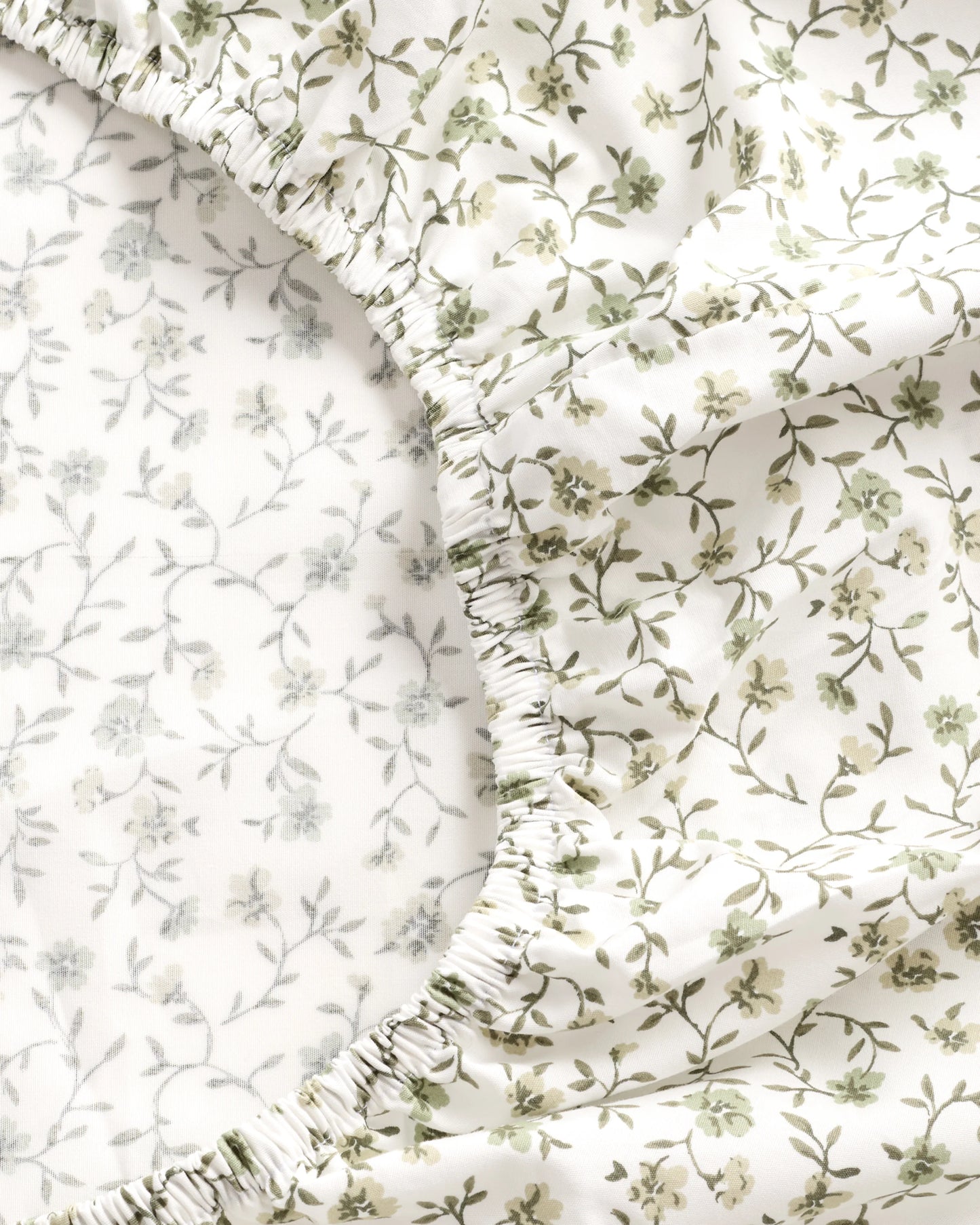 Organic Crisp Percale Floral Sheet Set - Twin / Blue Florette