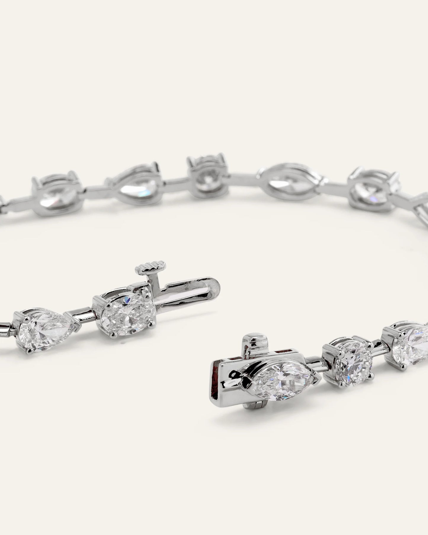 14K Gold Lab Grown Diamond Mixed Shape Tennis Bracelet - 6.5" / Yellow Gold
