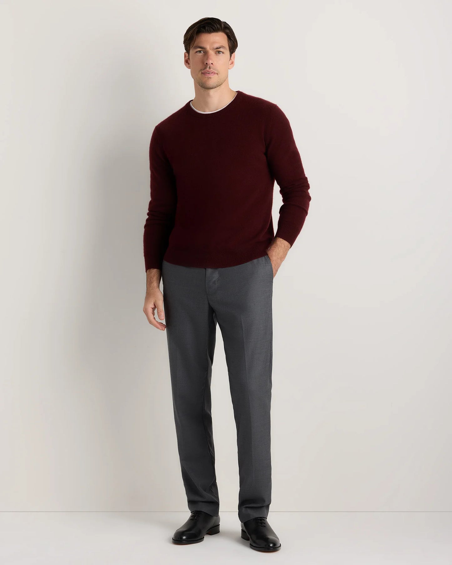 Mongolian Cashmere Crewneck Sweater - XS / Black