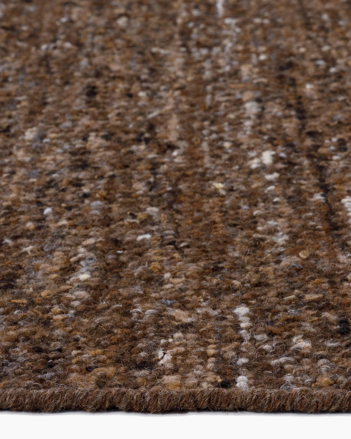Liam Handwoven Wool Boucle Rug - 5' x 8' / Brown