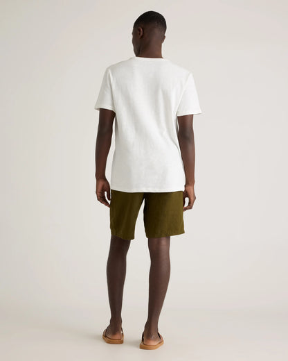 100% European Linen Shorts - 10" - S / Martini Olive