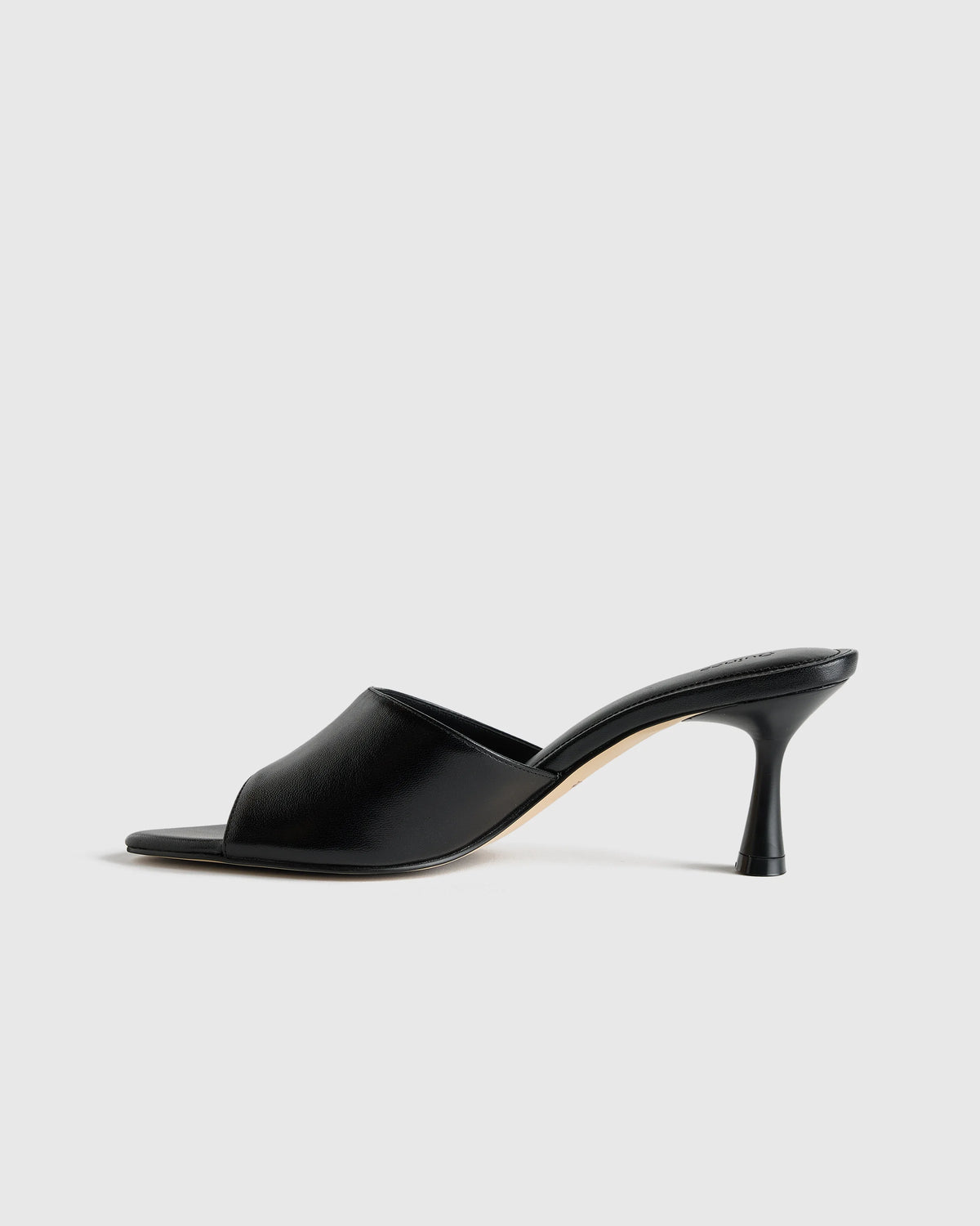 Italian Leather 65mm Stiletto Mule - 5 / Black