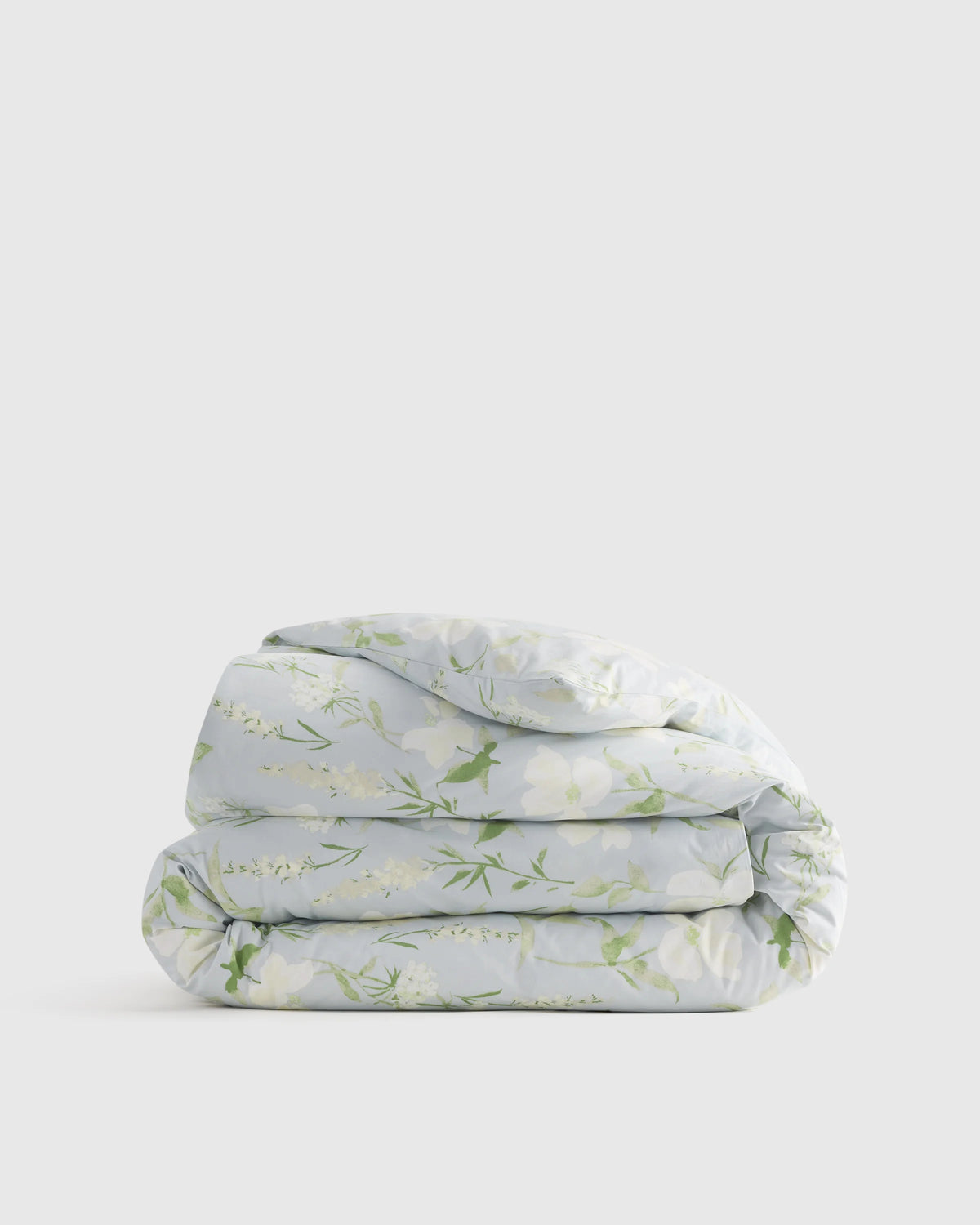 Organic Crisp Percale Floral Duvet Cover - Twin / Toffee Florette