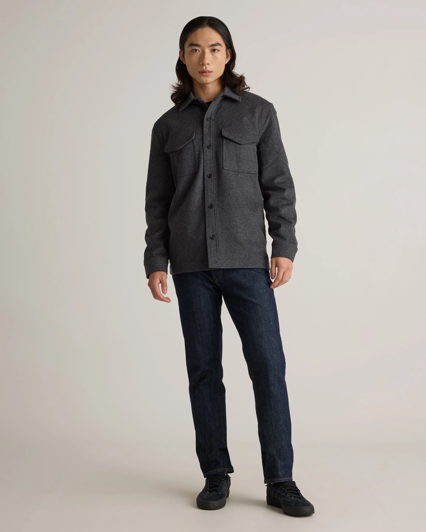 Italian Wool Overshirt - XXXL / Black